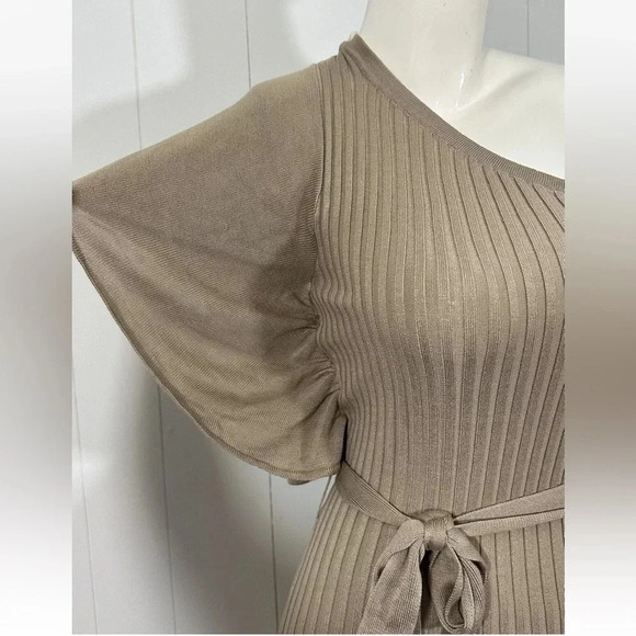 Grass Collection Sleeveless One Shoulder Knit Dress size L - Picture 3 of 6